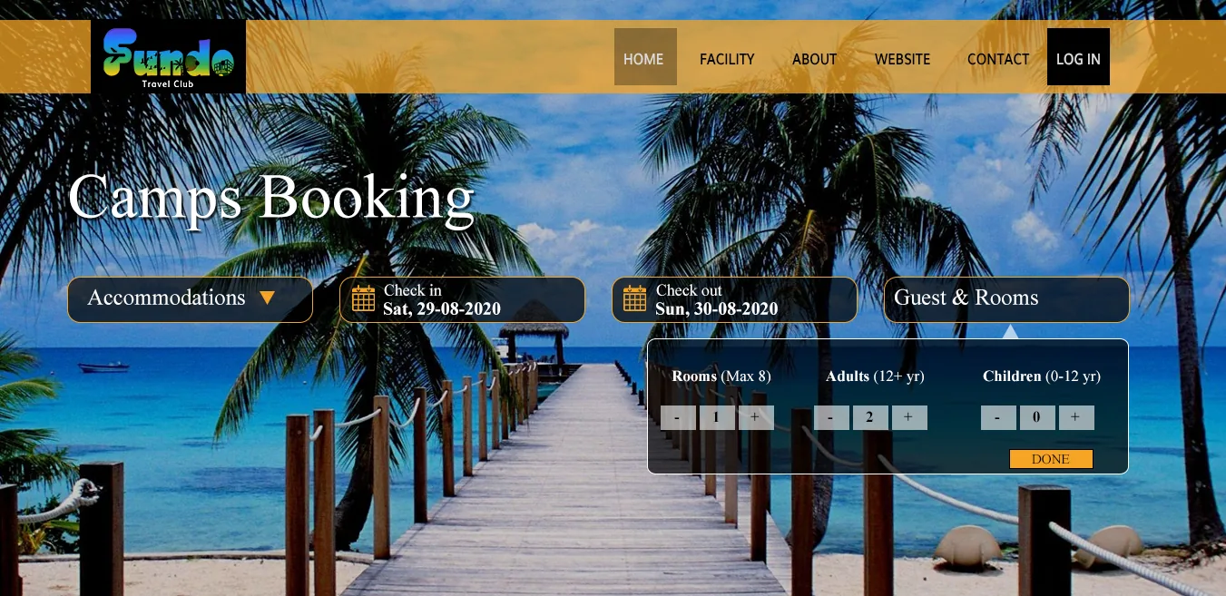 Camp booking